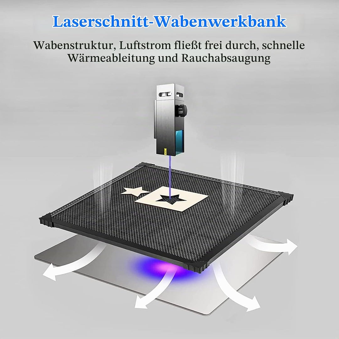 Honeycomb Laser Bett, Laserschneiden Material mit Aluminium-Platte, Stahl Honeycomb Tabelle für Lase