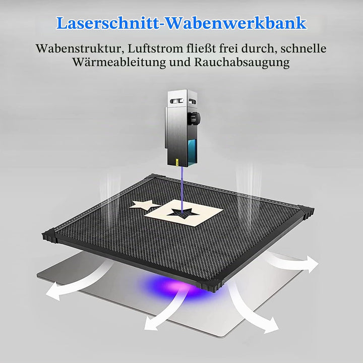 Honeycomb Laser Bett, Laserschneiden Material mit Aluminium-Platte, Stahl Honeycomb Tabelle für Lase