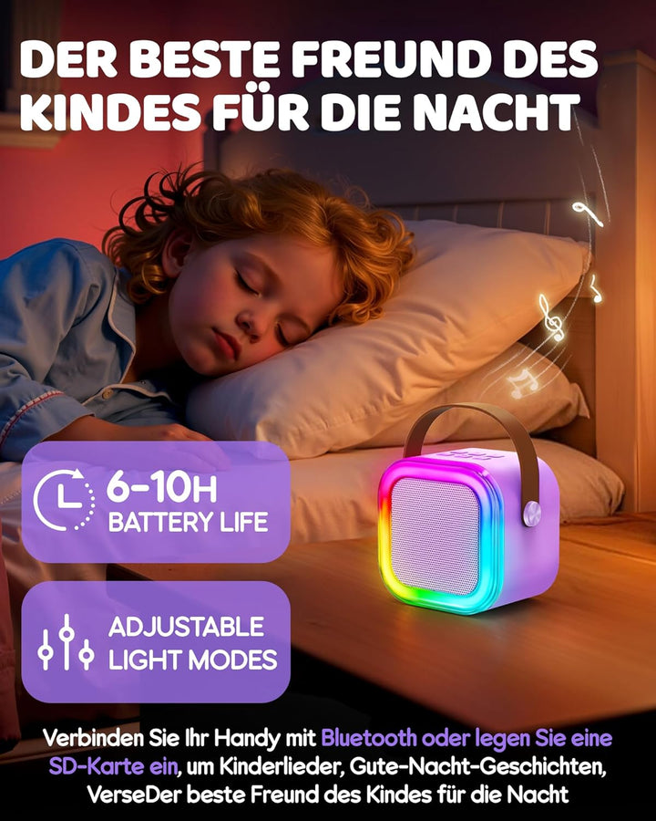 Karaoke Maschine Kinder, Geschenk für Mädchen 3-12 Jahre, Karaoke Kinder Spielzeug ab 3-12 Jahre Mäd
