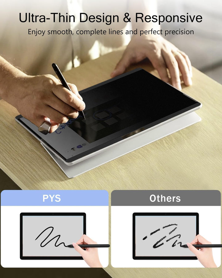 PYS 12,3 Zoll Abnehmbarer Sichtschutz für Microsoft Surface Pro 7 Plus/7/6/5/4/3 - Laptop Bildschirm