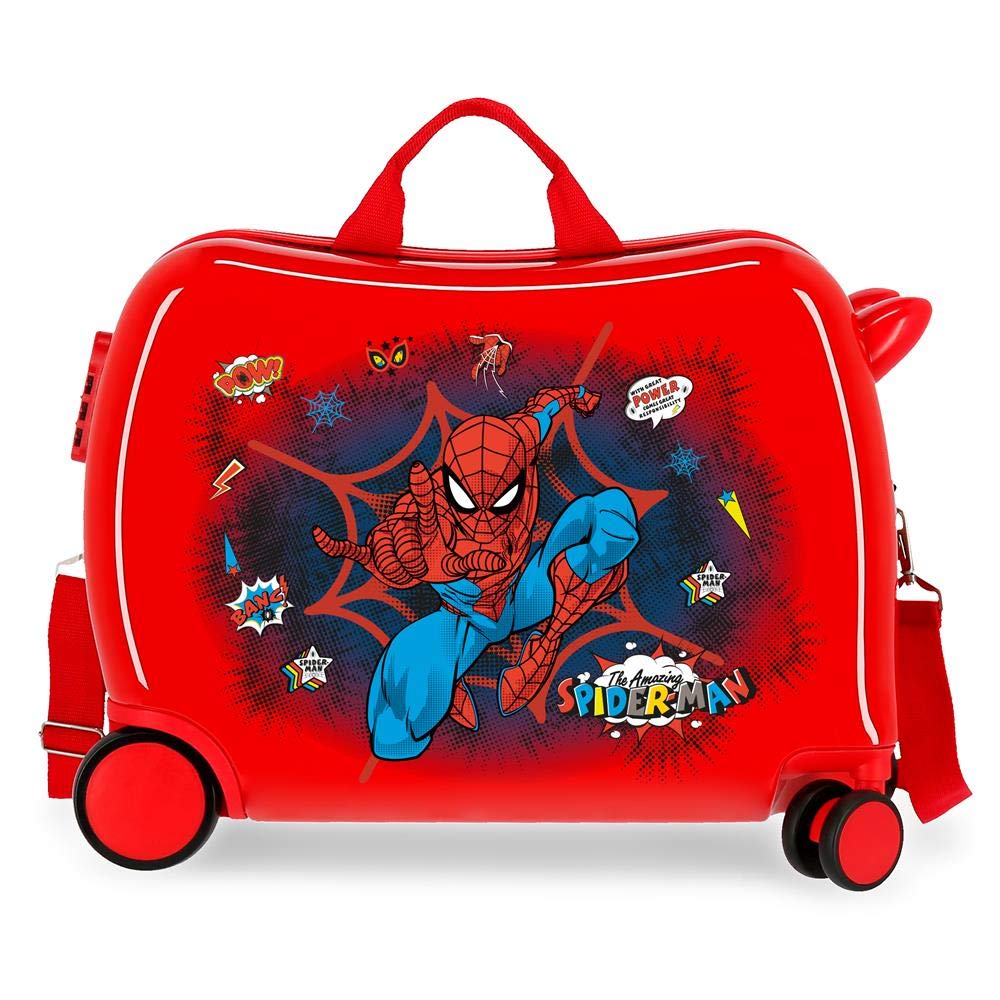 Marvel Spiderman Pop Kinder-Koffer Rot 50x38x20 cms Hartschalen ABS Kombinationsschloss 38L 2,1kgs 4