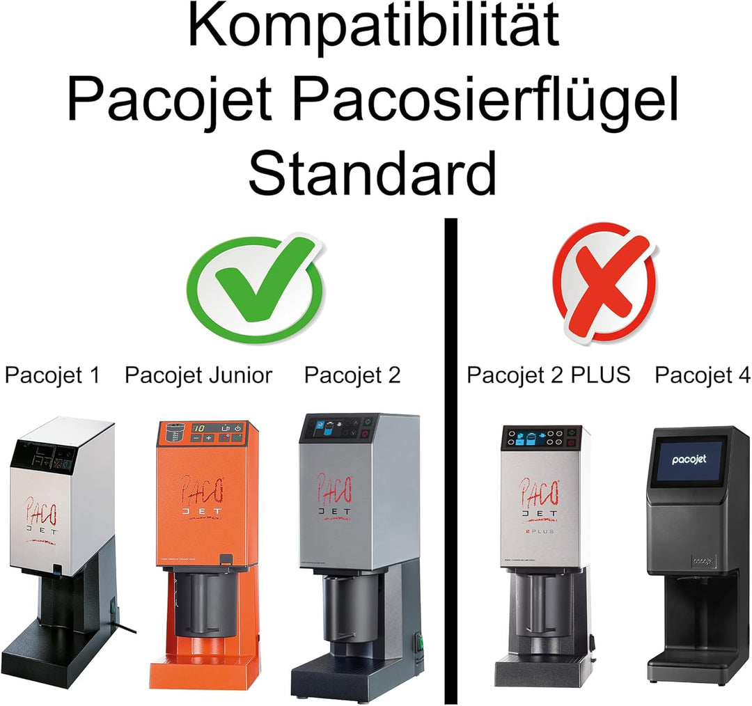 Pacojet 1, 2, 2 und Junior Pacossierflügel Standard mit grau/silber Metall-Legierung 10156