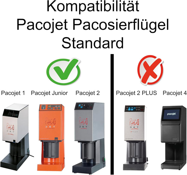 Pacojet 1, 2, 2 und Junior Pacossierflügel Standard mit grau/silber Metall-Legierung 10156