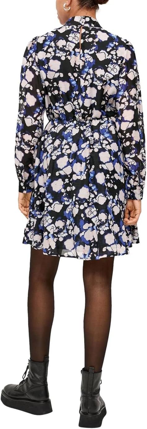 QS Semitransparentes Kleid mit Raffung 40 99a0, 40 99a0