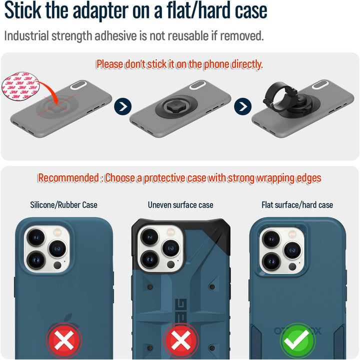 Handyhalterung Fahrrad,Motorrad Handyhalter mit universellem Adapter,Out-Front-Fahrradlenker halteru