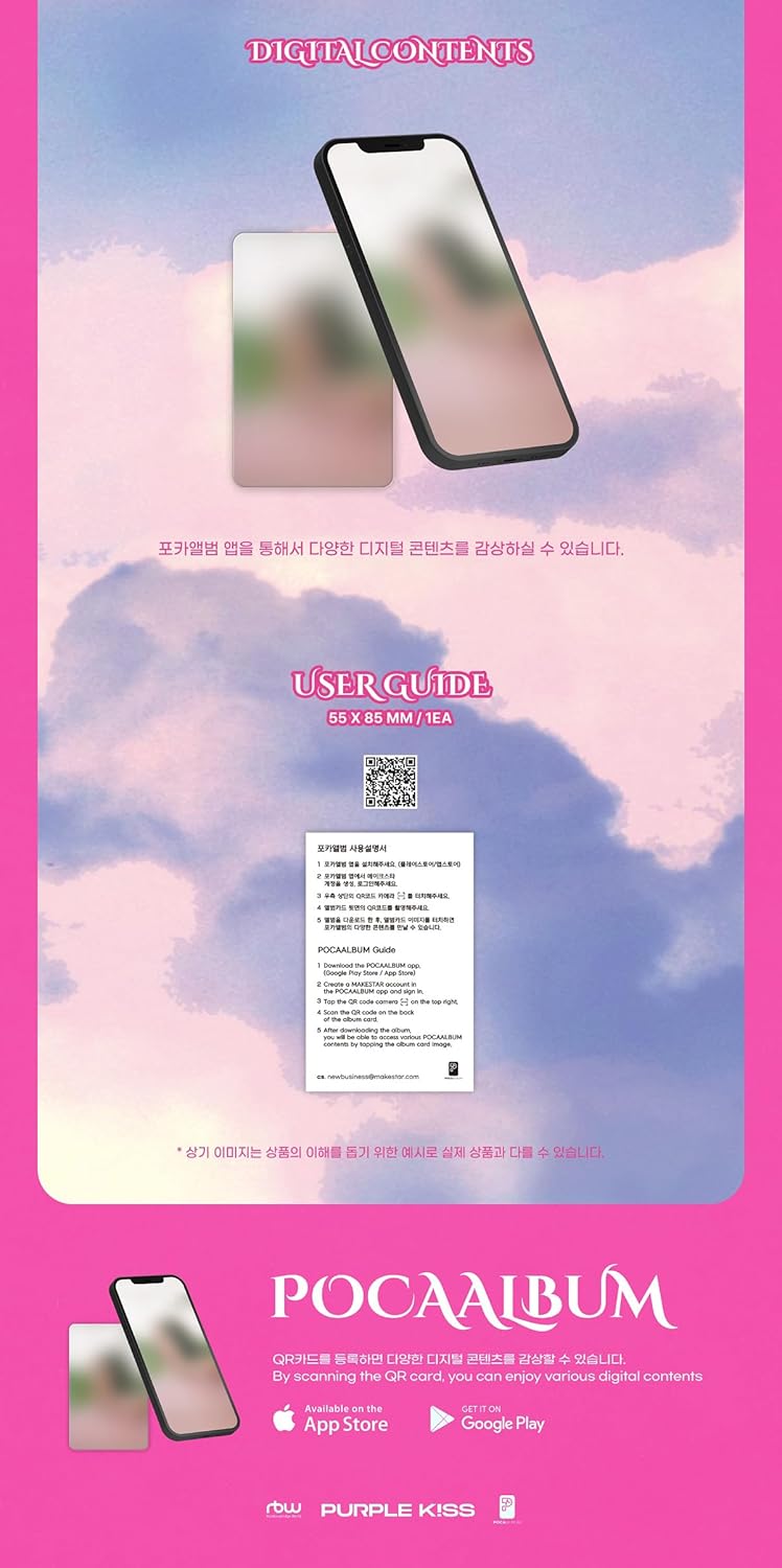 PURPLE KISS FEST 1st Single Album Contents+Photocard+Tracking Sealed (Main Version), Main Version