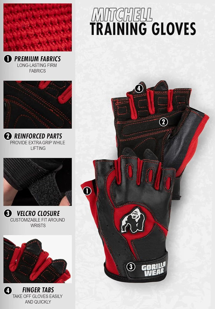 Gorilla Wear Trainingshandschuhe - Mitchell S Schwarz, S Schwarz