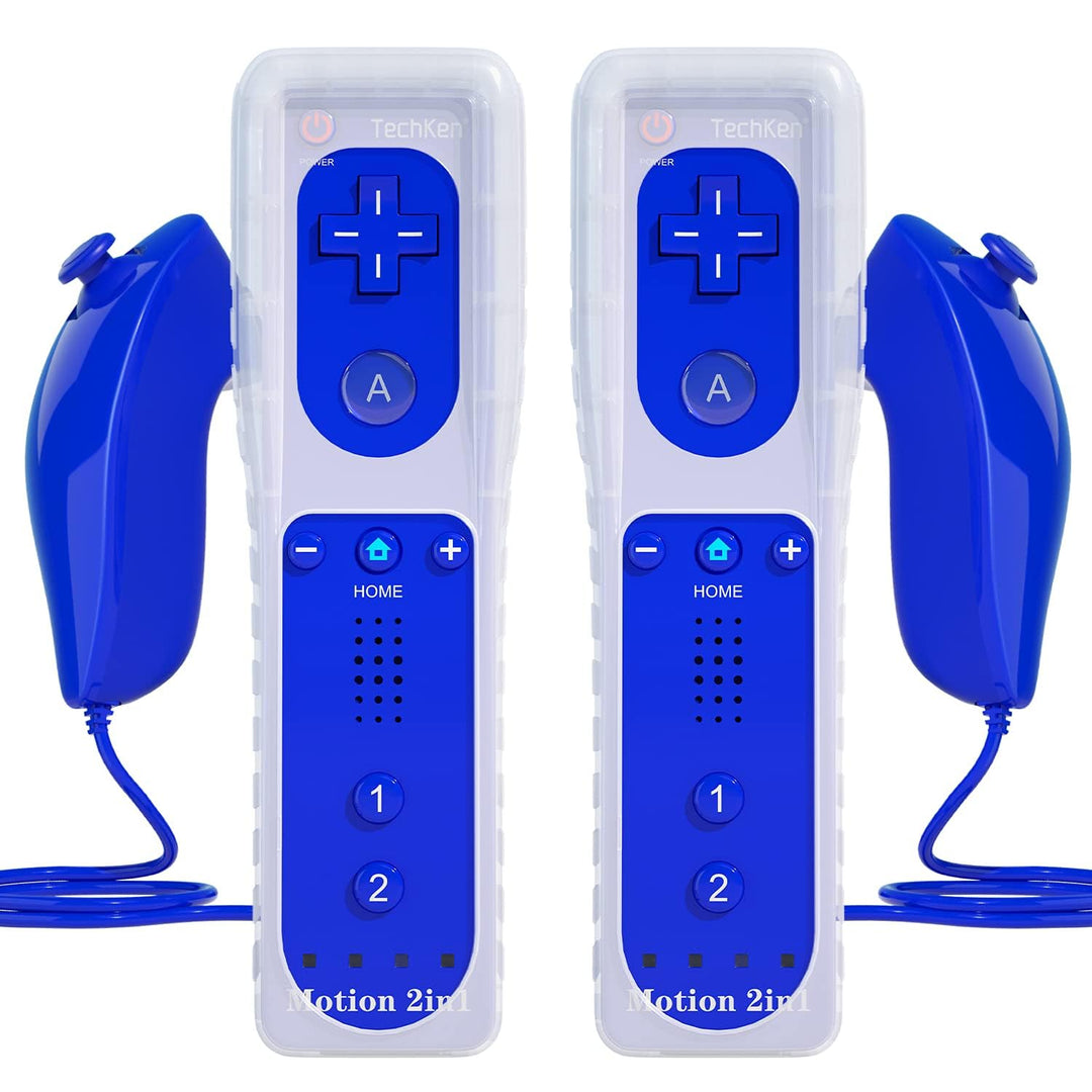 TechKen Controller für Wii mit Motion Plus und Wii Nunchuck Controller Wii Fernbedienung Nunchuk Kon