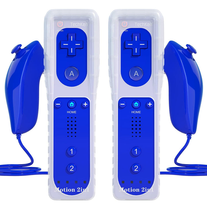 TechKen Controller für Wii mit Motion Plus und Wii Nunchuck Controller Wii Fernbedienung Nunchuk Kon