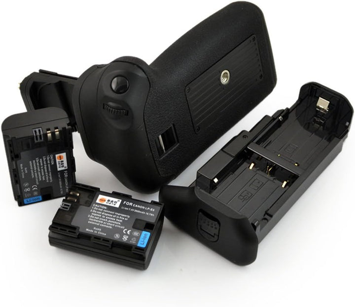DSTE® Batterie Griff für Canon EOS 60D SLR Digital Kamera als BG-E9 mit (2 packung) LP-E6