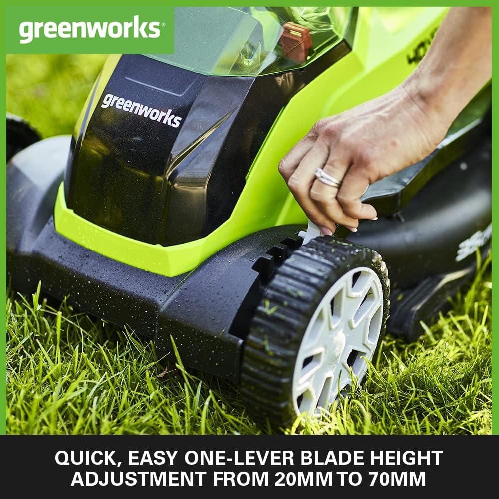 Greenworks 40V Kabelloser Akku Rasenmäher für Flächen bis zu 400 m², 35 cm Schnittbreite, 40-Liter-S
