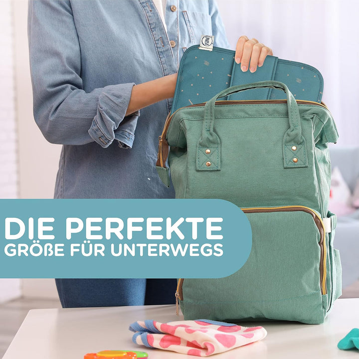 Jubi® Baby Windeltasche mit Wickelunterlage für unterwegs mit extra viel Platz - Kleine Wickeltasche