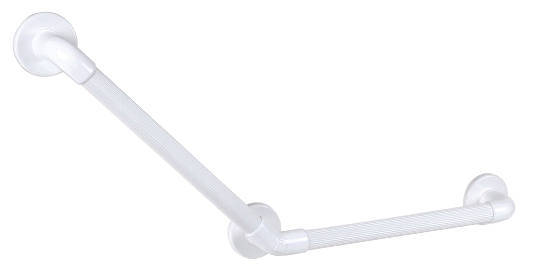 135° Winkelgriff - geriffelt, Kunststoff, Schenkellänge: 450 mm, weiss