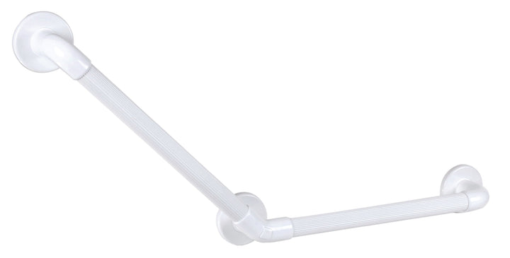 135° Winkelgriff - geriffelt, Kunststoff, Schenkellänge: 450 mm, weiss
