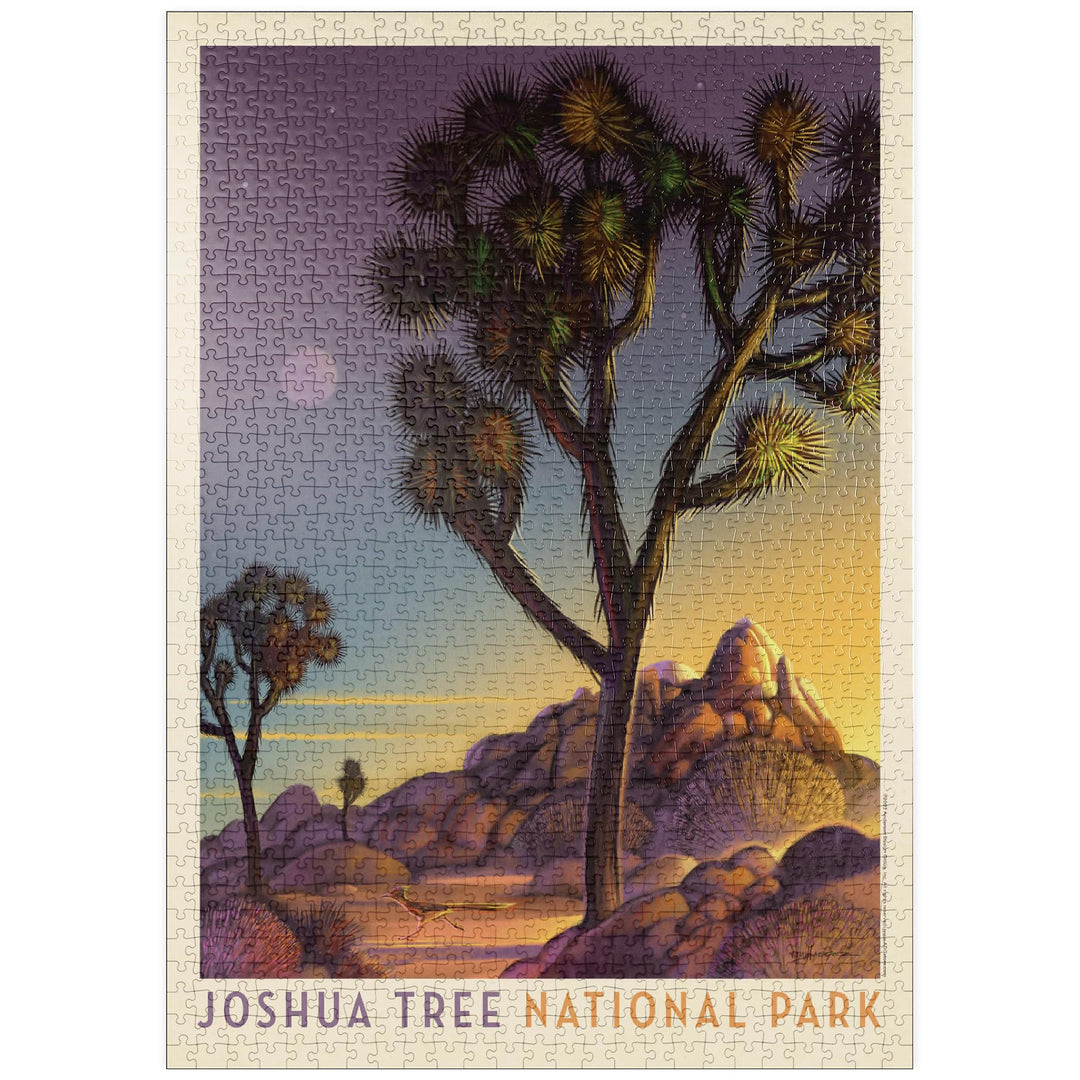 Joshua Tree National Park: Into The Evening, Vintage Poster - Premium 1000 Teile Puzzle - MyPuzzle S