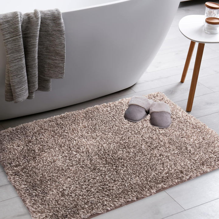 FCSDETAIL rutschfeste, Hochflor Badteppiche, Maschinenwaschbare Badematte, Badvorleger mit Wasserabs
