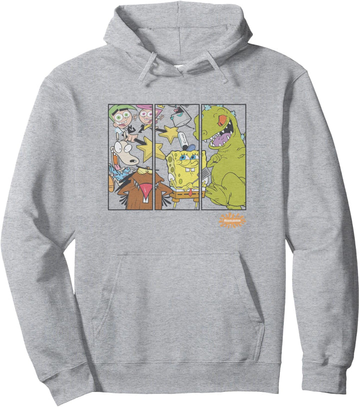 Nickelodeon Character Panel Portrait Logo Pullover Hoodie