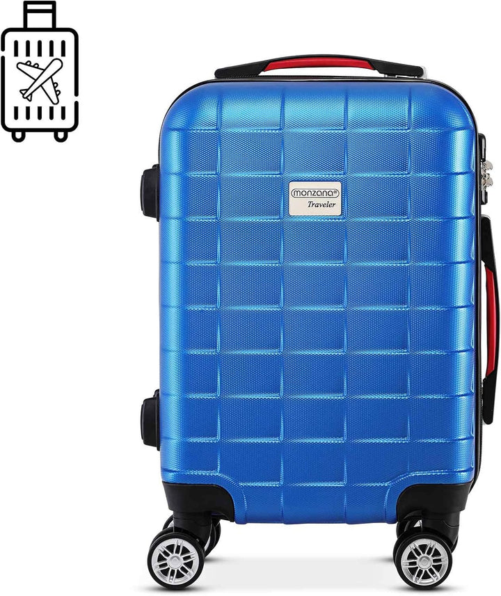 MONZANA® 2er Set Koffer Boardcase M, XL Gelgriffe TSA Schloss Reisekoffer Trolley Kofferset Handgepä