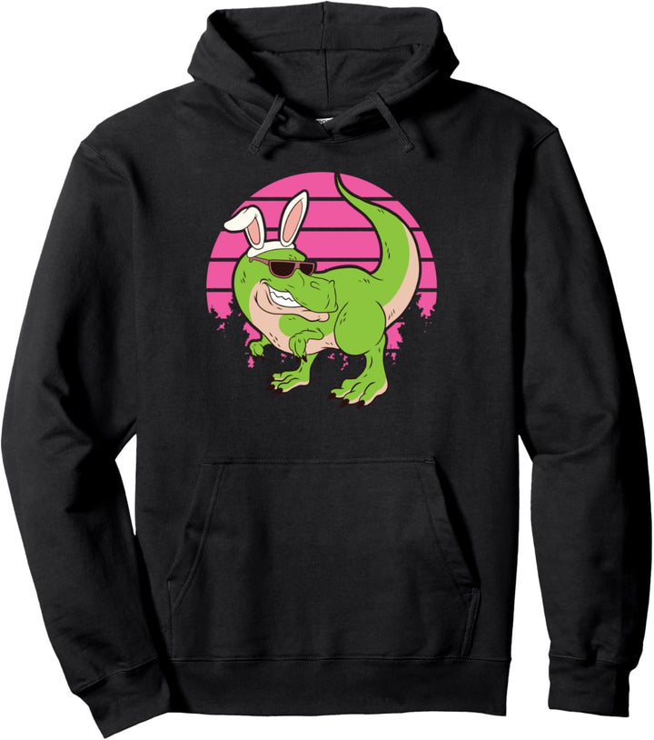 Ostern Dinosaurier Hase Kinder Jungen Mädchen Vintage Retro Pullover Hoodie