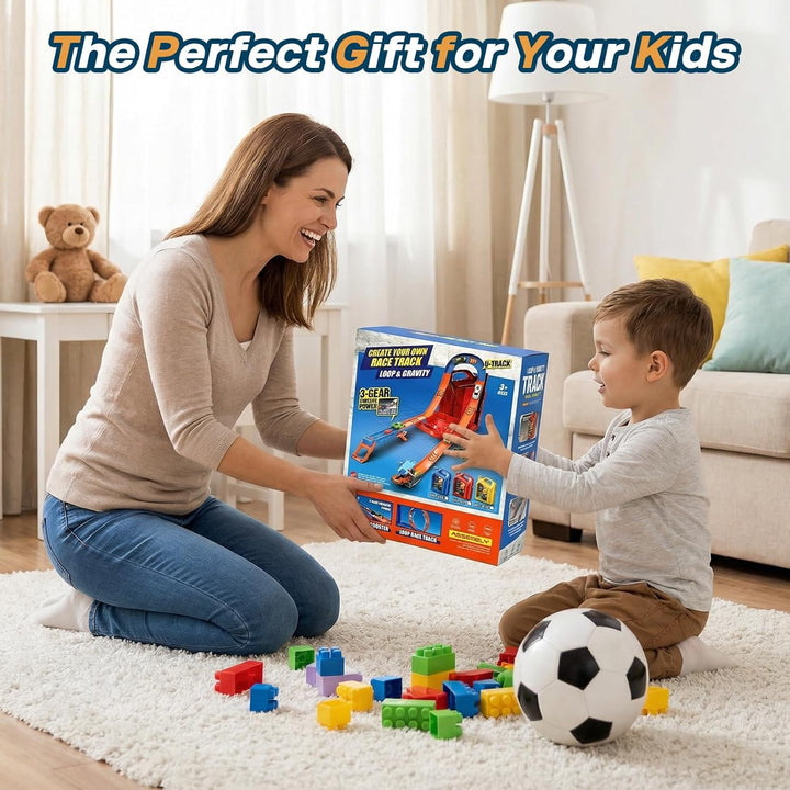 Spielzeugauto-Trackset, Rennauto Spielzeug Kraftstofftank Rennstrecke für Kinder, Rennstrecke Auto S