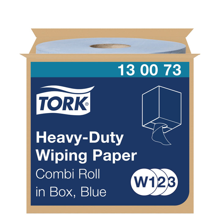 Tork Hochleistungs-Kombirollen-Reinigungspapier 2-lagig blau W1/W2/W3, 1 x 170 m 1 x 170 m Blau, 1 x