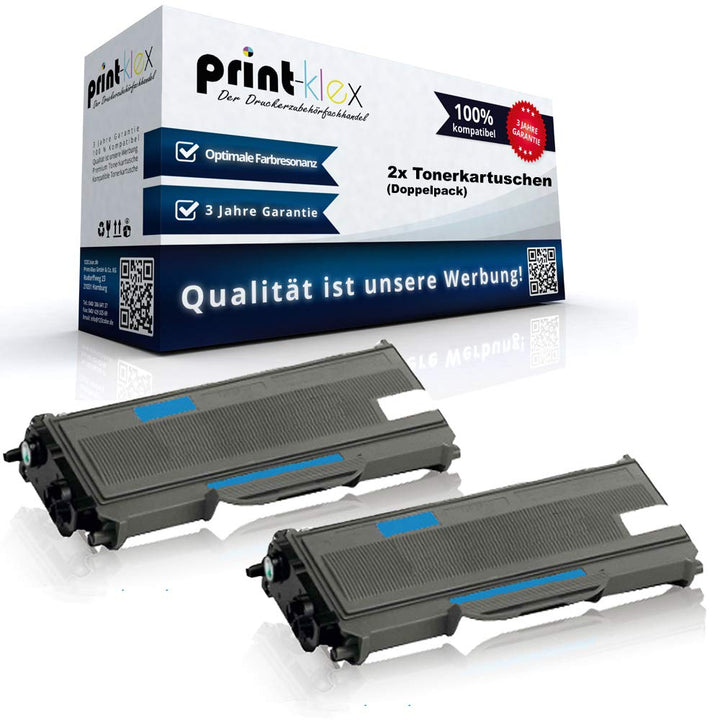 2X Print-Klex Alternative Tonerkartuschen kompatibel für Brother DCP7030 DCP7040 DCP7045 N DCP 7045N