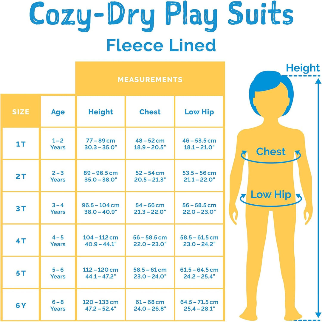 Jan & Jul Baby Toddler Puddle-Dry Rain-Suit, Waterproof and Breathable Cozy-Dry: Blue 4 Jahre, Cozy-