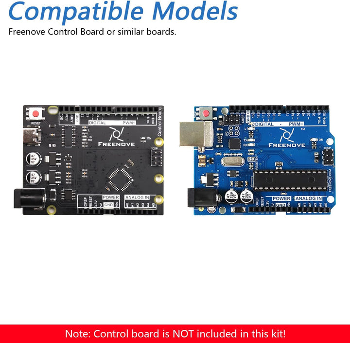 Freenove Projects Kit (No Control Board) (Compatible with Arduino IDE), 238-Page Detailed Tutorials,