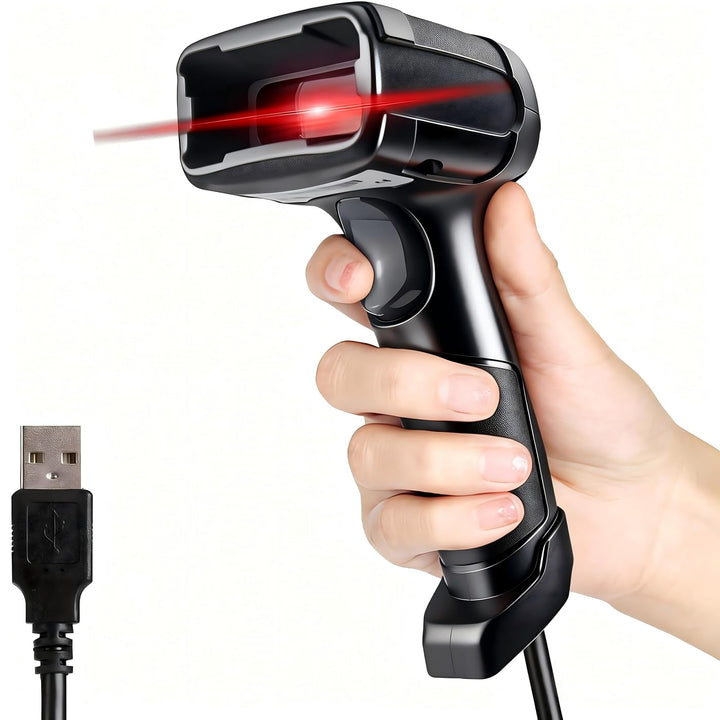 LENVII Kabelgebundener 2D Barcode Scanner-Handheld 1D QR Barcode Scanner USB Barcode Lesegerät Unter