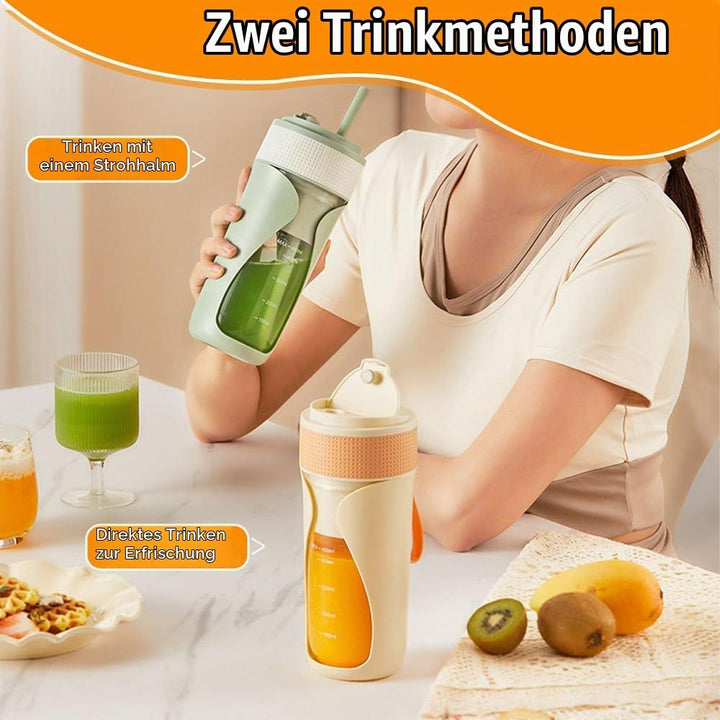 Tragbarer Mixer Becher, Mini Mixer, Saftmixer für Shakes und Smoothies, Auslaufsicherer Persönlicher