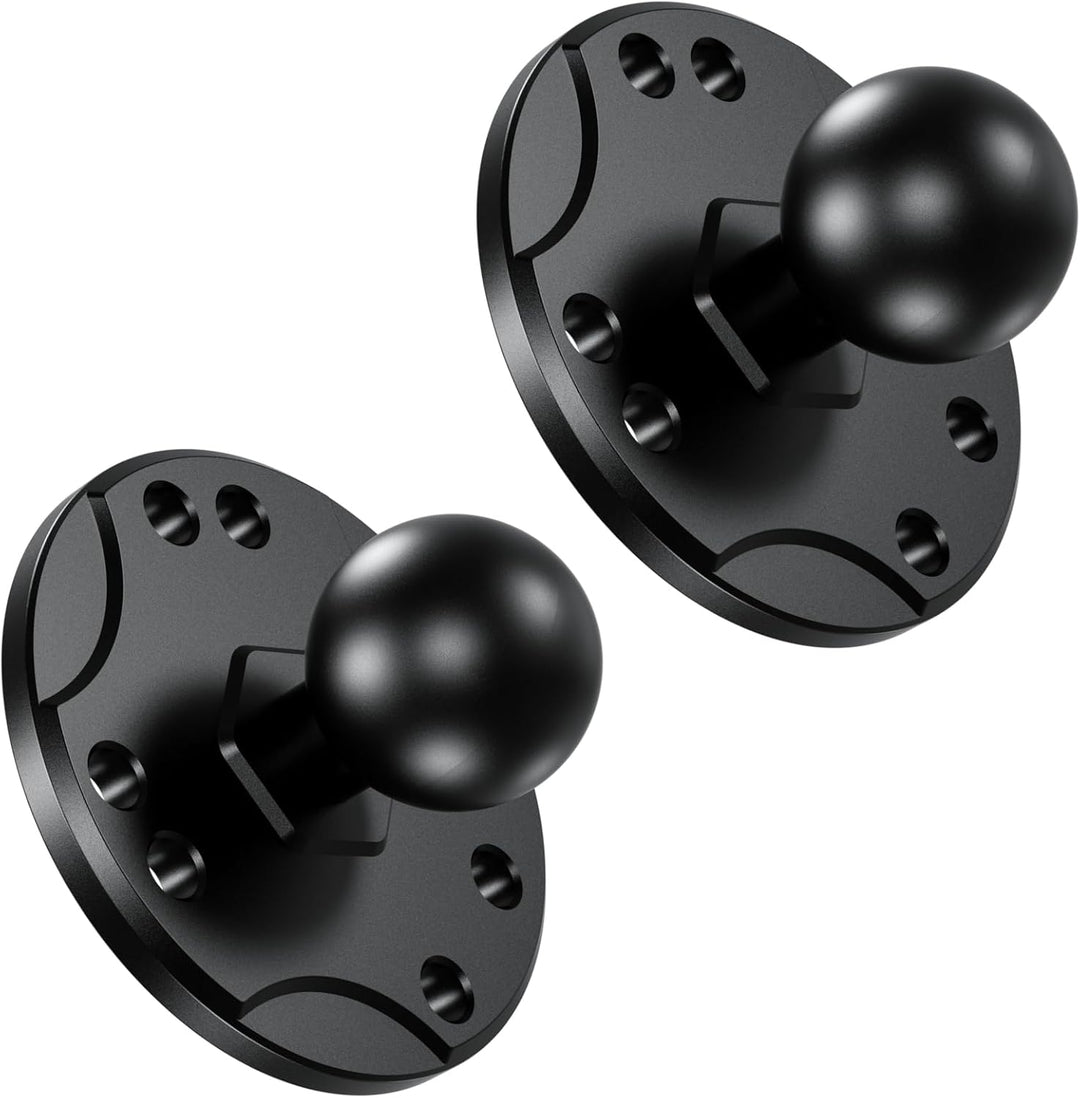 BRCOVAN 2 Stück, 1'' Kugelhalterung mit Aluminiumlegierung AMPS-Loch Runder Plattenbasis, Kompatibel