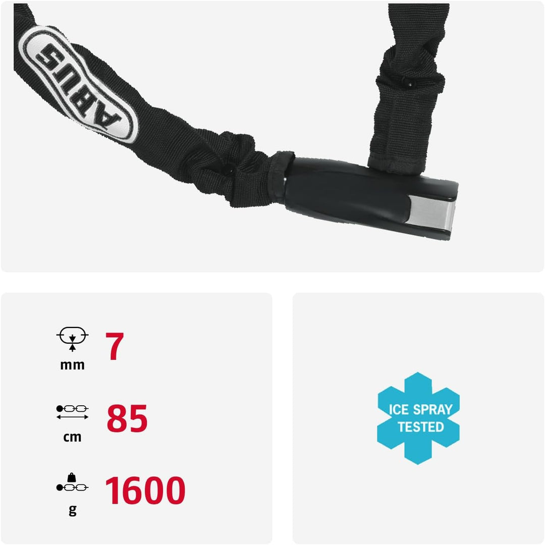 ABUS Kettenschloss Steel-O-Chain 880 – Fahrradschloss aus gehärtetem Stahl – ABUS-Sicherheitslevel 8