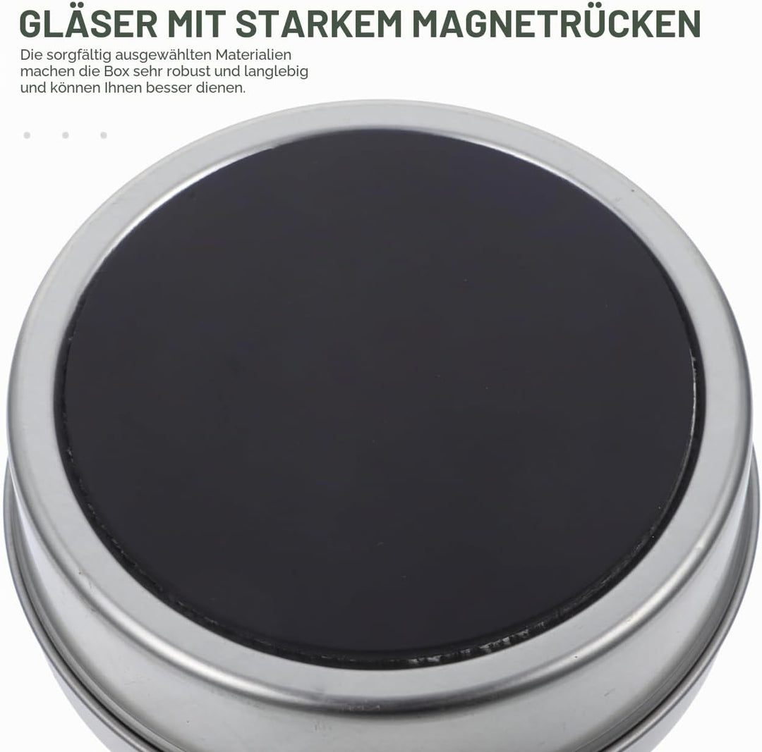 DOITOOL 4 Stück Magnetische Aufbewahrungsbox kann Kühlschrank Behälter für Gewürze Metallbehälter mi