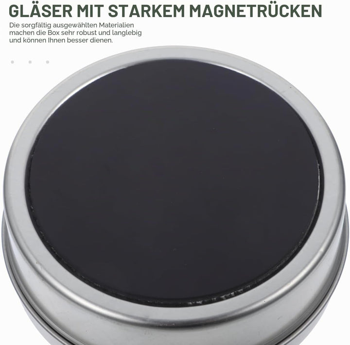 DOITOOL 4 Stück Magnetische Aufbewahrungsbox kann Kühlschrank Behälter für Gewürze Metallbehälter mi
