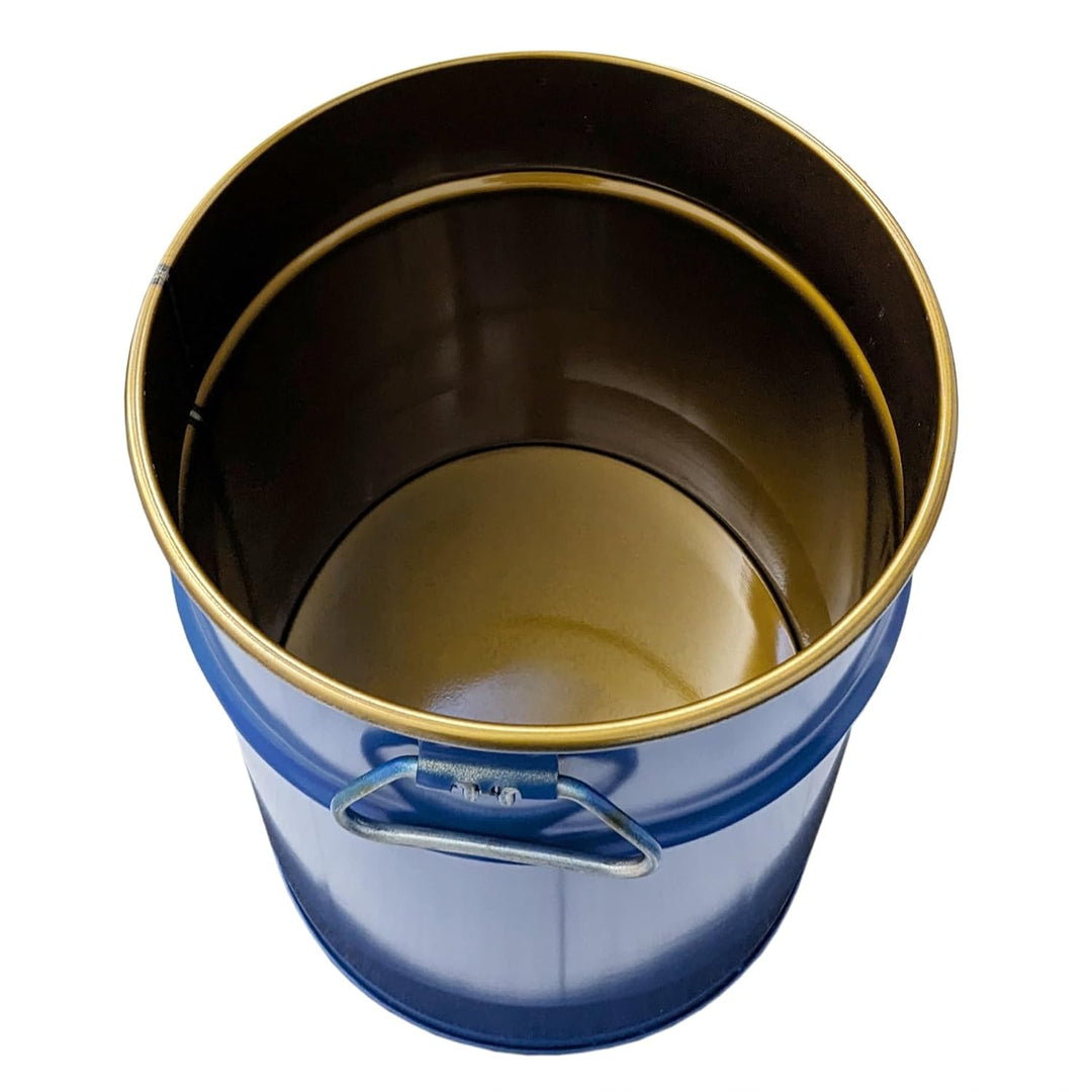 Hemeyer Stahlfass 30 Liter Hobbock Deckelfass Metall Blechfass Mülleimer Behälter Kübel mit 2 Seitli