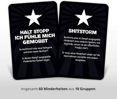 Postillon Games Minderheiten-Quartett, EIN Kartenspiel voller Vorurteile. Der Satire-Klassiker. 100%