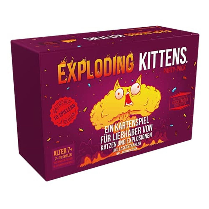 Exploding Kittens, Exploding Kittens – Party-Pack, Grundspiel + Erweiterung, Partyspiel, Kartenspiel