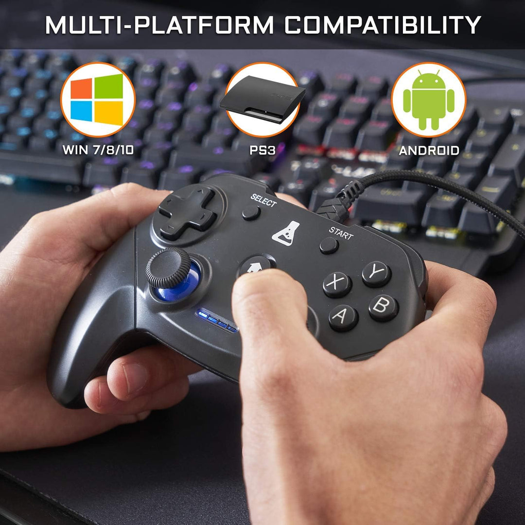 THE G-LAB K-Pad THORIUM - Gaming-Controller PC & PS3 USB mit integrierter Vibration, Gamepad-Game-Co