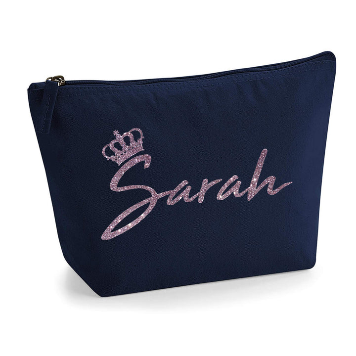 Personalisiert Name Initialen & Königin Krone Kosmetiktasche Damen Schminktasche für Handtasche Make