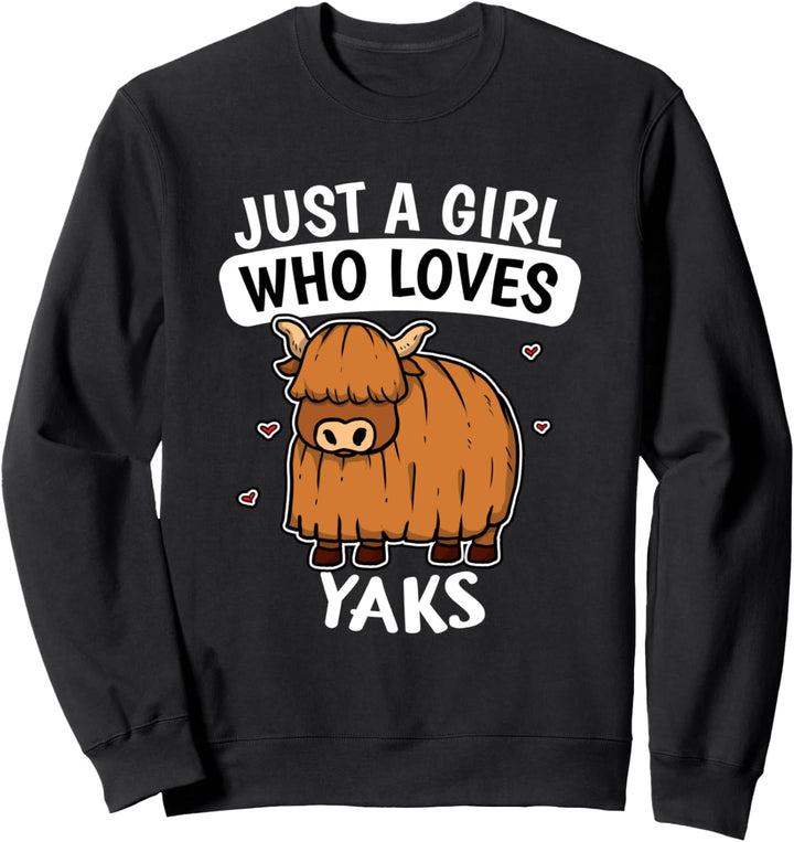 Just A Girl Who Loves Yaks Lustiges Bulle Yak Kostüm Sweatshirt