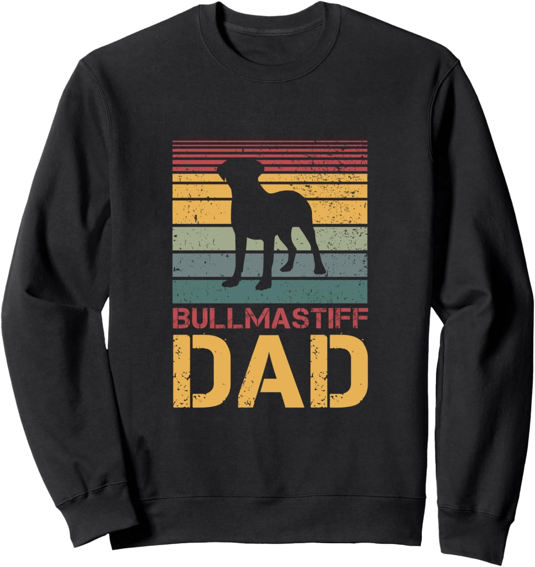 Bullmastiff Dad Papa Vintage Hund Hunde Pfote Pfoten Sweatshirt