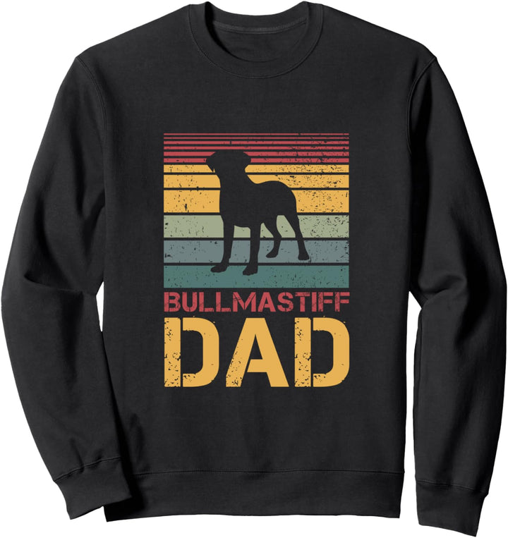 Bullmastiff Dad Papa Vintage Hund Hunde Pfote Pfoten Sweatshirt