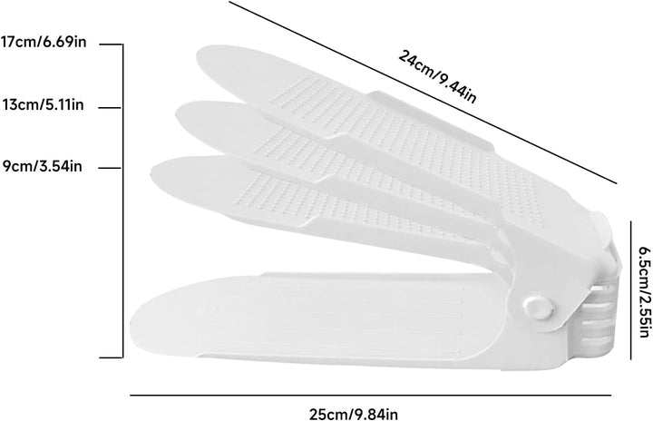 MOFIC 10 Stück Schuhschlitz Organizer, verstellbarer Schuhschlitz Organizer Platzsparer, rutschfeste