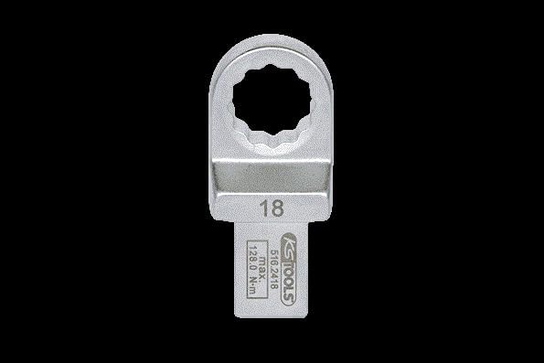 KS Tools 516.2418 14x18mm Einsteck-Ringschlüssel, 18mm 18 mm, 18 mm