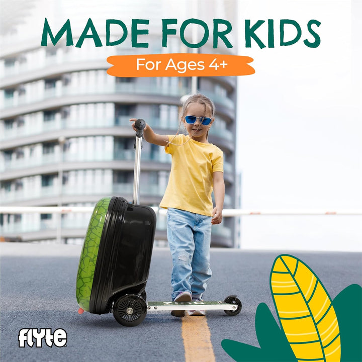 Flyte Scooter Koffer - 2-in-1, 45 cm Reisekoffer Kinder, 25 Liter Fassungsvermögen Kinderkoffer Hand
