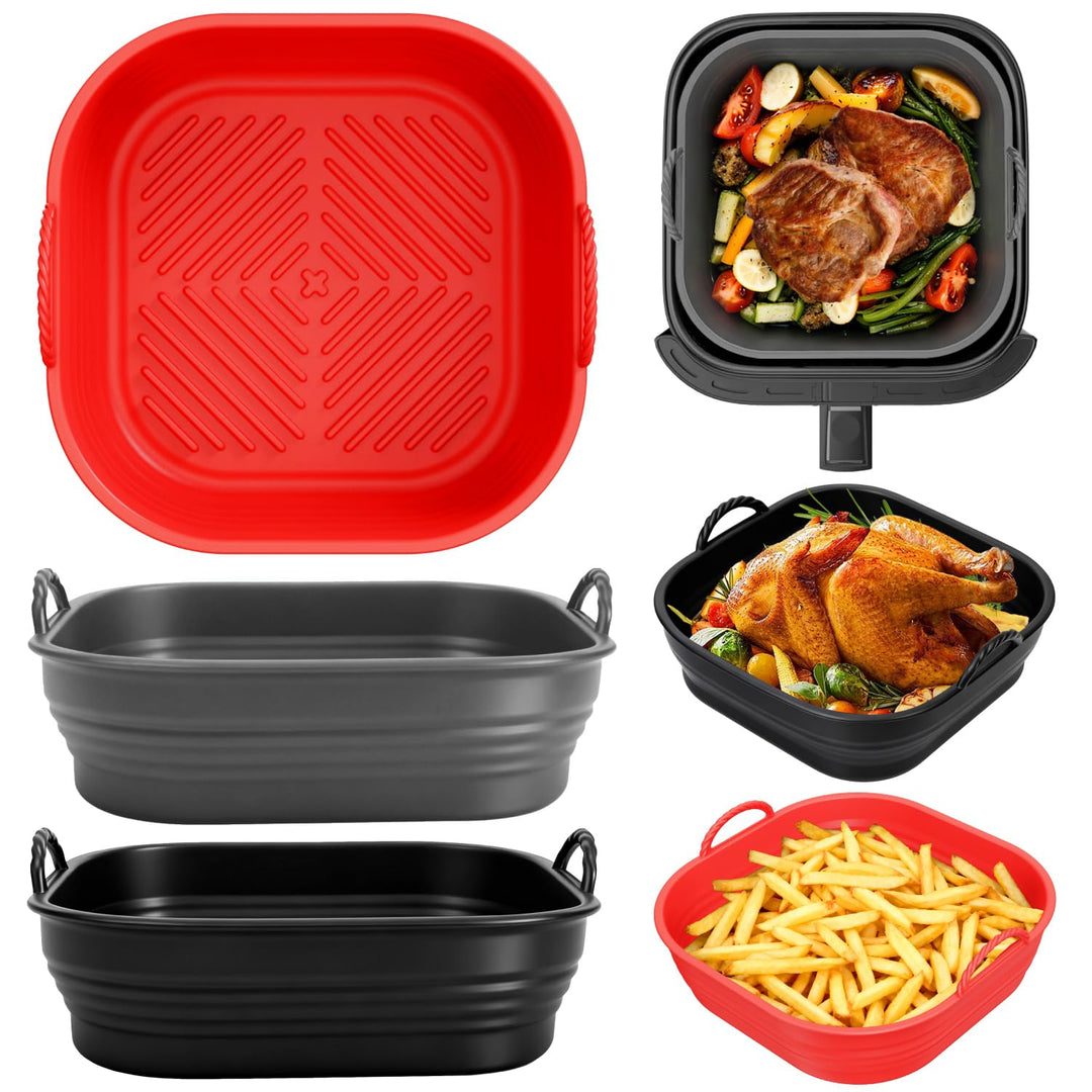 Silikonform für Heissluftfritteuse Zubehör | Air Fryer Liners Wiederverwendbar anstelle Airfryer Bac