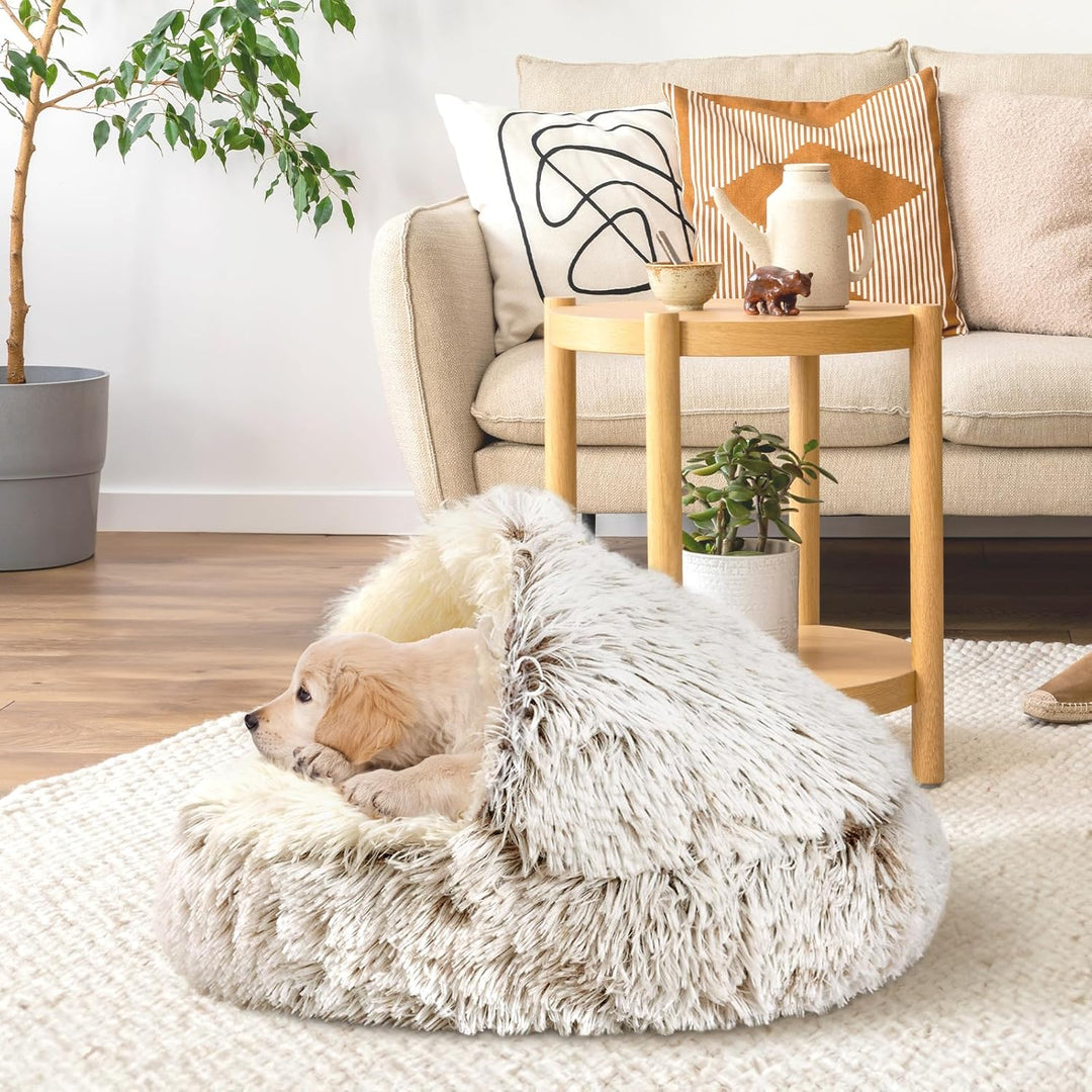 Arquiel Katzenbett, Katzennest, Haustierbett Tierbett, Kleine Hundebett Waschbarer Flauschiges Rund