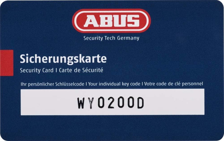 ABUS 85WY/40 vs. verschiedenschliessend / Sicherungskarte 40mm Standardbügel, verschiedenschließ