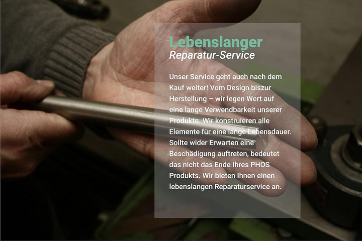 PHOS Design, HG16-30, Edelstahl Wandhaken 2er-Set, Ø16 mm, Länge 30 mm, matt geschliffen, verdeckte