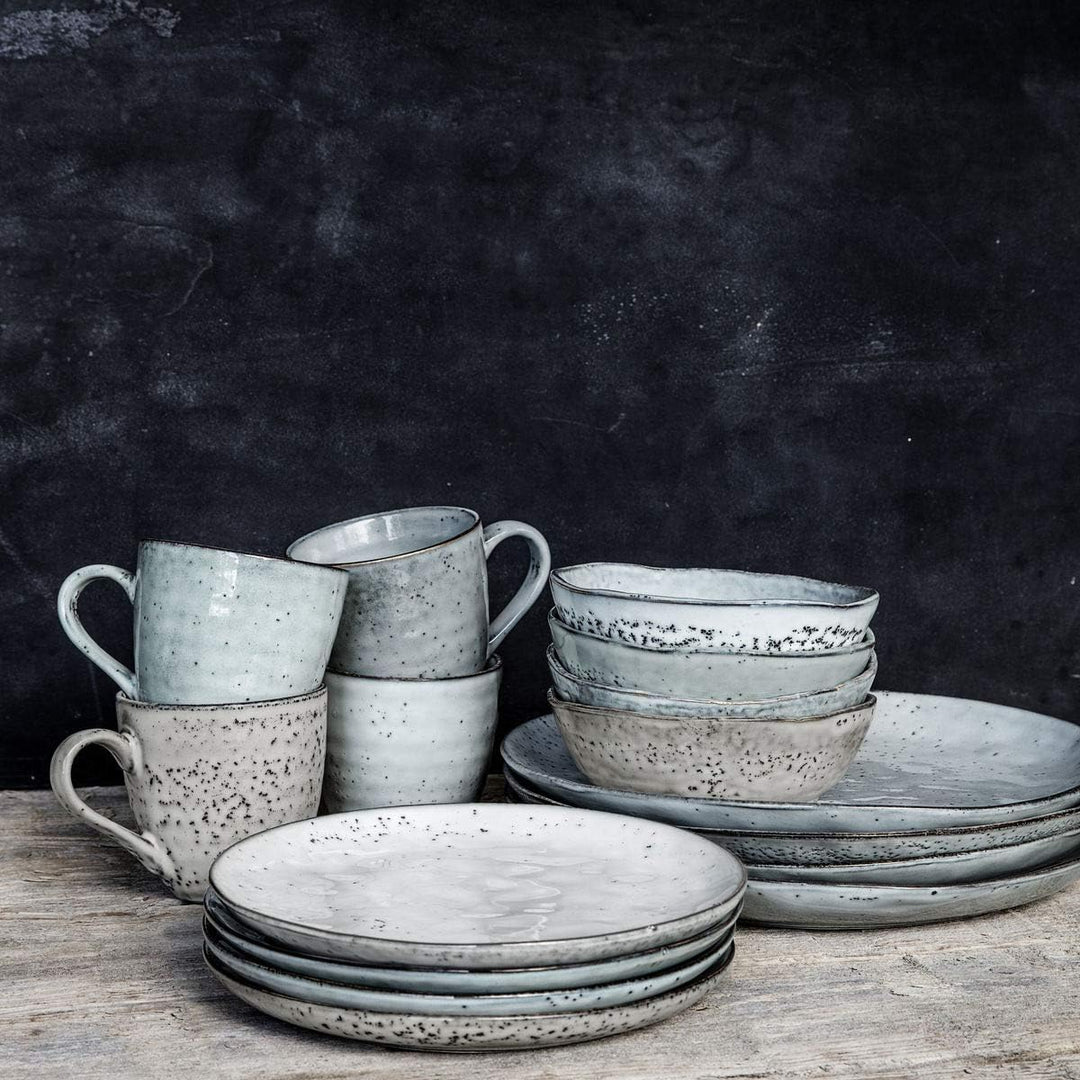 House Doctor Kuchenteller, Rustic, Grau/Blau, h: 2 cm, Dm: 20.5 cm Dia: 20.5 cm, H.: 2 cm, Dia: 20.5